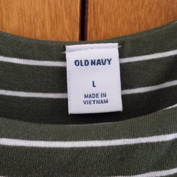 Old Navy sleeveless pinstriped green dress - Picture 3 of 4